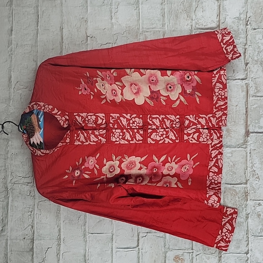 Vintage Chico's Design Asian Influenced Top Jacket